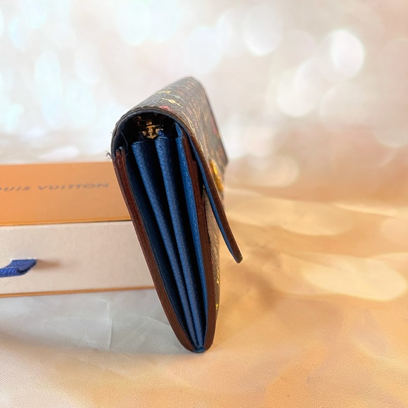 💙 Authentic Louis Vuitton multicolor Long Sarah Wallet - Picture 2 of 10